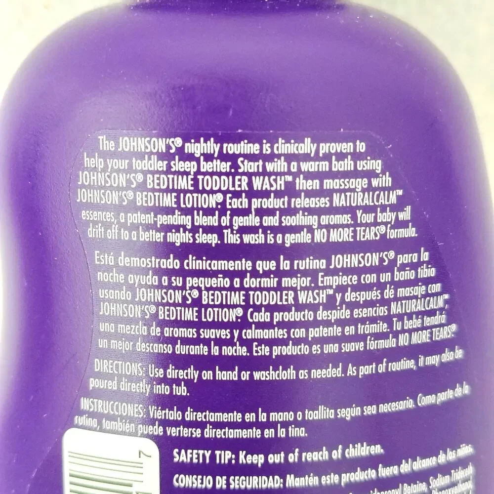 Johnson's Bedtime Toddler Wash 8.4 oz No More Tears Bath Naturalcalm Discontinue